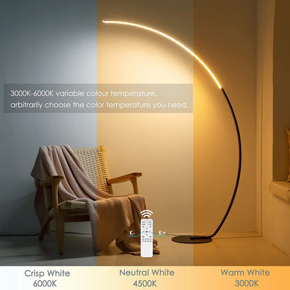 "La Luna" Curved Floor Lamp